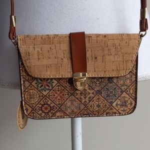 Cork Small Clutch Crossbody Handbag